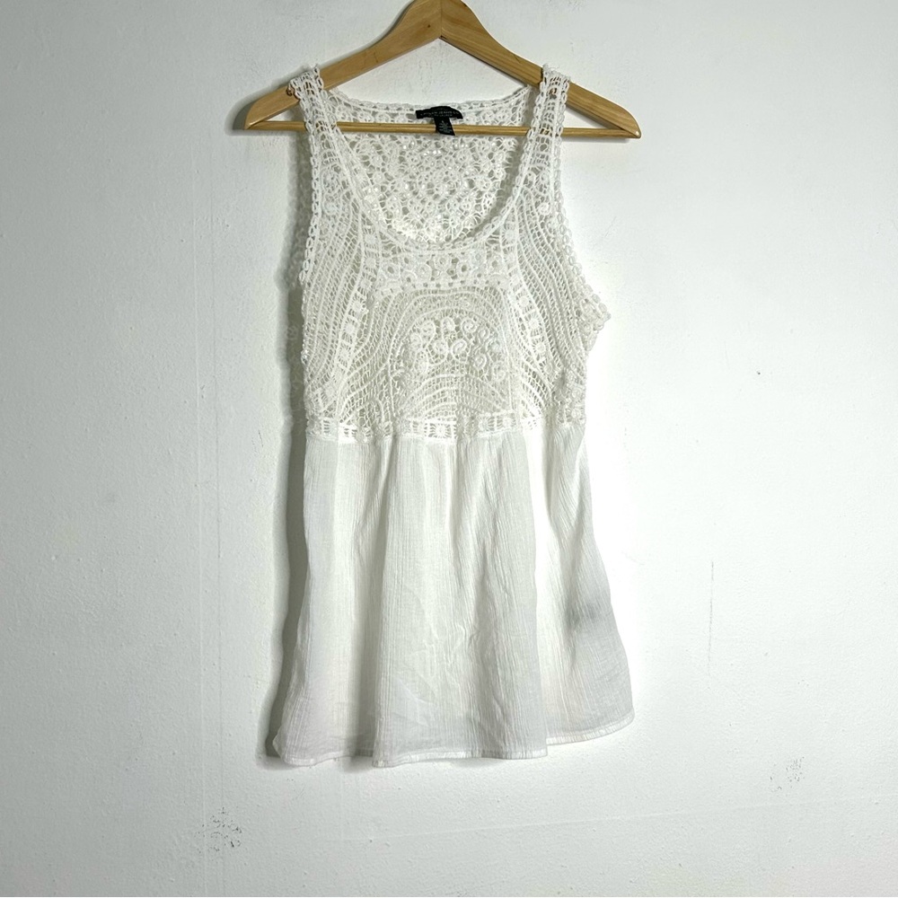 Ralph Lauren White Lace Tank Top